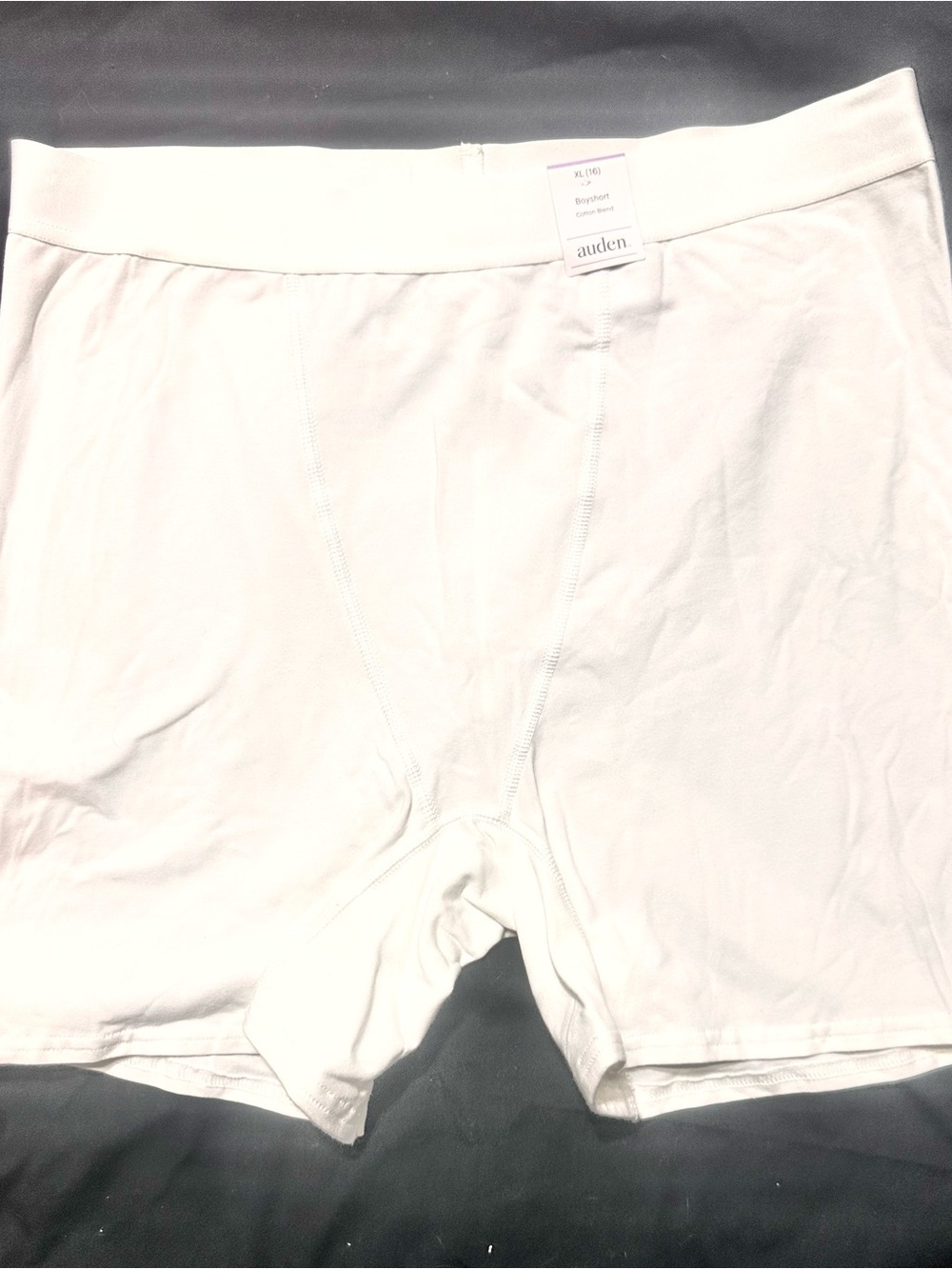 Auden Women’s White Boycut Briefs – Stretch Cotton Support